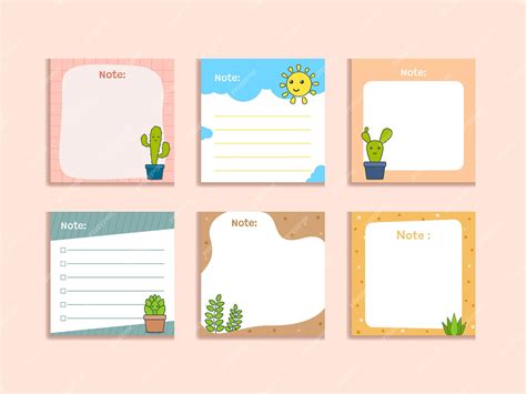 Cute Sticky Notes Template